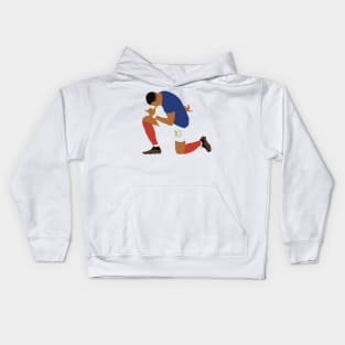 Kylian Mbappe minimalist illustration Kids Hoodie